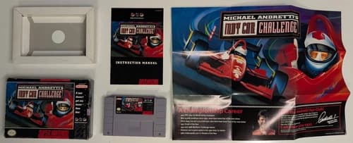 Michael Andretti's Indy Car Challenge Super Nintendo SNES Game Cart Manual Box