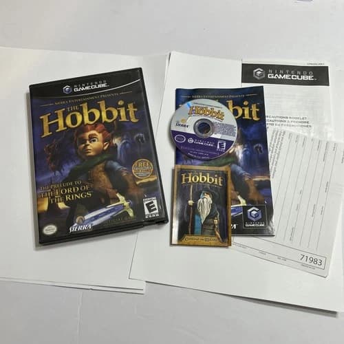 The Hobbit (Nintendo GameCube, 2003) Complete With Card