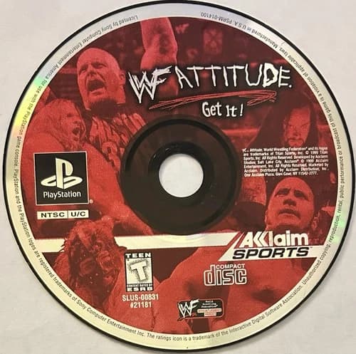 WWF Attitude - BL (Sony PlayStation 1, PS1) DISC ONLY | NO TRACKING | M555