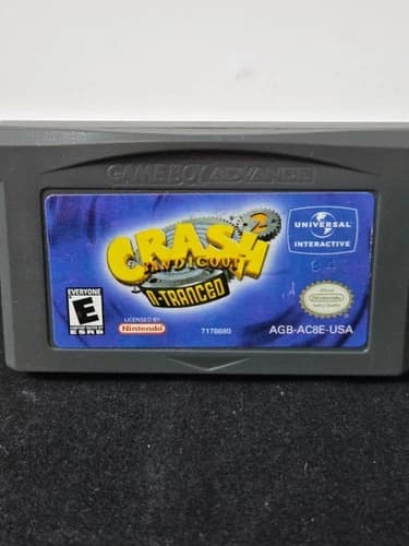 Crash Bandicoot 2: N-Tranced Nintendo Game Boy Advance Cartridge Only Authentic