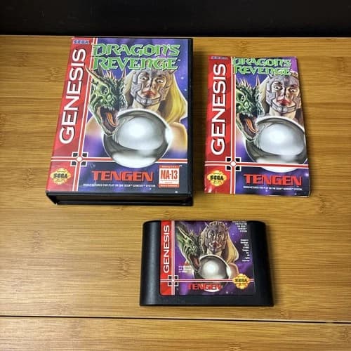 Dragon's Revenge (Sega Genesis, 1993) Tengen Game CIB Complete Tested
