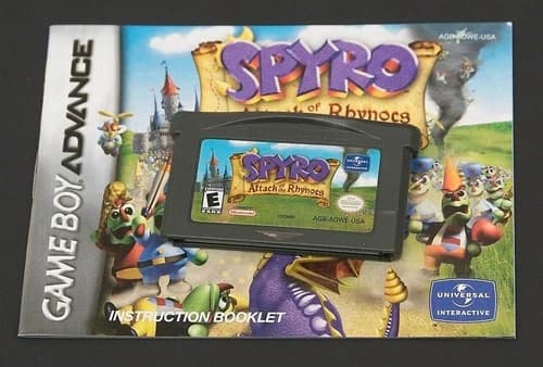 Spyro: Attack of the Rhynocs (Nintendo Game Boy Advance, 2003) Tested Working