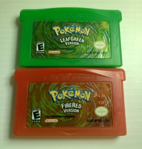 Pokémon FireRed LeafGreen Authentic GBA Game Cartridges Game Boy Advance Pokemon