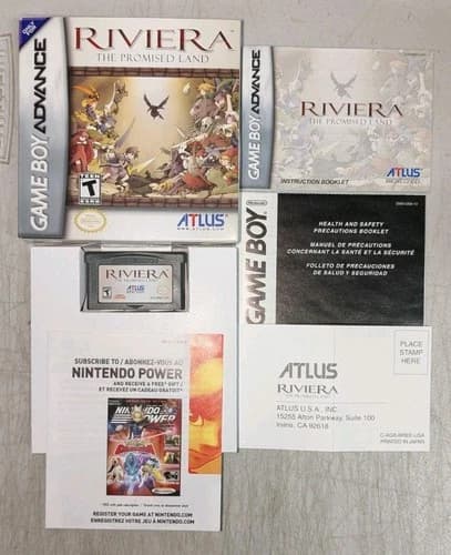 Riviera: The Promised Land (GBA Game Boy Advance, 2005) Complete w/ Manual