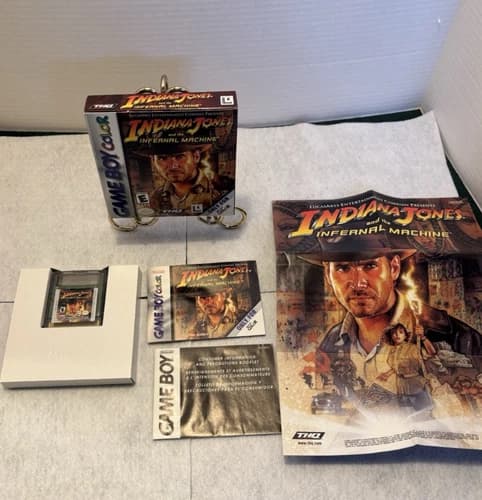 Indiana Jones Infernal Machine - Nintendo Game Boy Color - Complete CIB - Tested