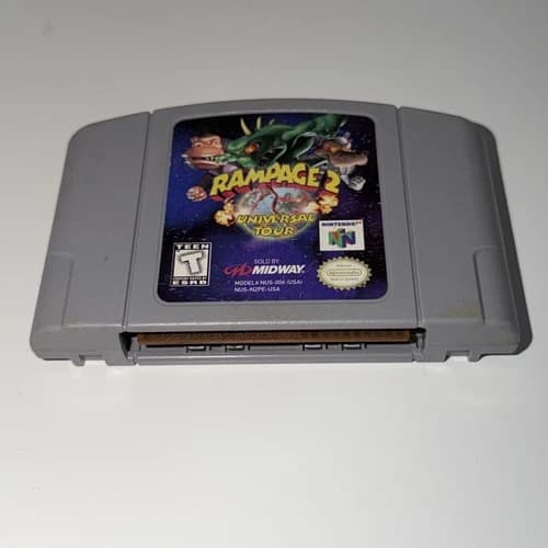 Rampage 2: Universal Tour N64 Nintendo 64 Tested And Authentic