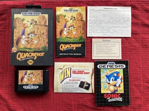 Sega Genesis QuackShot Starring Donald Duck 1991 CIB Authentic Tested Clean!