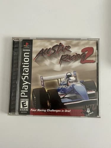 All Star Racing 2 Sony PlayStation 1, 2003 Complete Black Label Tested PS1 Game