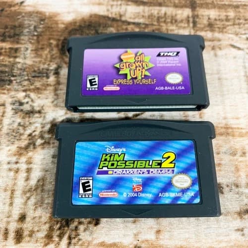 Nintendo Game Boy Advance GBA Games - Nickelodeon All Grown Up, Kim Possible 2