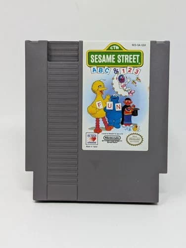 Sesame Street ABC and 123 (Nintendo NES, 1991) - Cart Only