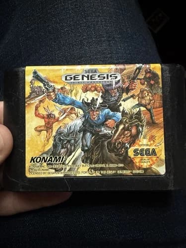 Konami Sunset Riders Sega Genesis - Game Cartridge 1992 - Used