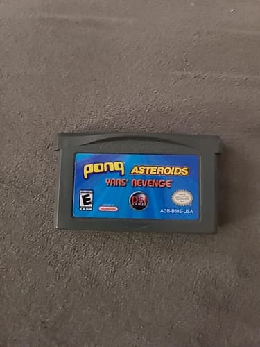 Pong Asteroids Yar's Revenge GBA Game Boy Advance CART ONLY TESTED FREE SHIPPING