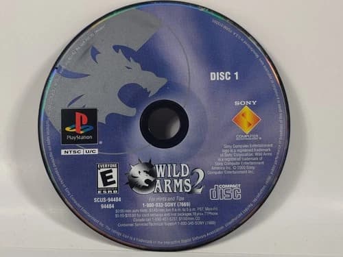 Wild Arms 2 PS1 (Disc 1 Only) PlayStation 1 Tested Working