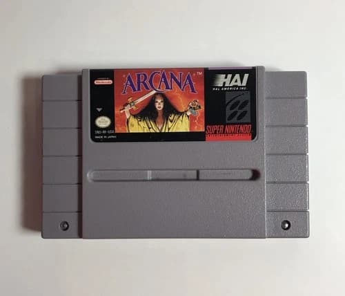 ARCANA SUPER NINTENDO SNES CARTRIGE TESTED WORKING A+ CONDITION VINTAGE
