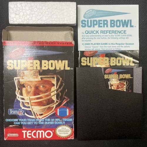 Tecmo Super Bowl NES Nintendo Complete CIB Authentic! Good Condition! Nice!
