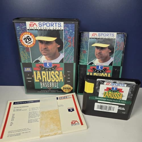 Tony La Russa Baseball - Sega Genesis 1993 - Complete with Box and Manual