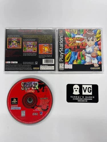 PS1 - Super Puzzle Fighter II Turbo Sony PlayStation 1 Complete #2931