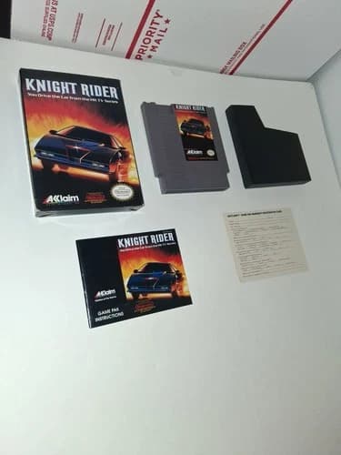 Knight Rider nintendo NES tested works Complete In Box CIB