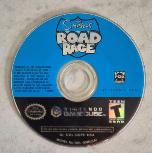 The Simpsons Road Rage Nintendo GameCube Game Disc only Tested & Working