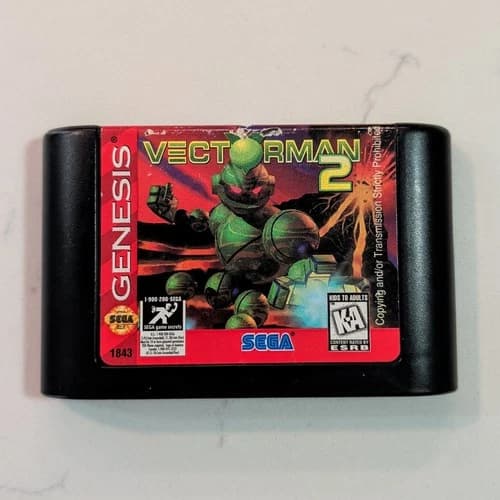 Vectorman 2 (Sega Genesis, 1996) Authentic Cartridge Only, Cleaned & Tested