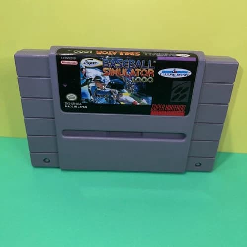 Super Baseball Simulator 1000 - SNES - Super Nintendo Cartridge *tested*