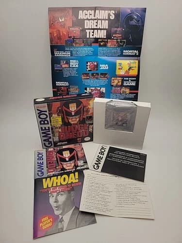 Judge Dredd Nintendo Game Boy COMPLETE W/ Box Manual Inserts And Game
