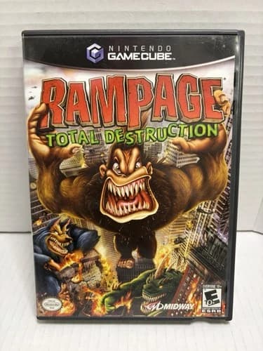Rampage: Total Destruction (Nintendo GameCube, 2006, CIB complete with manual)