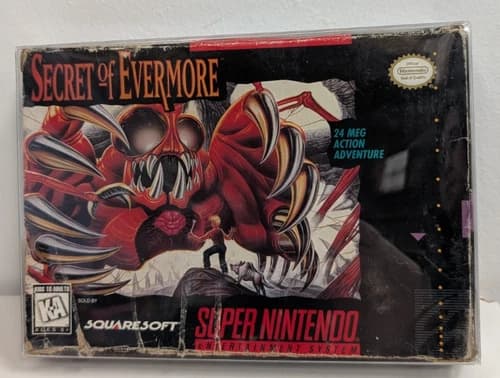 Secret Of Evermore Super Nintendo SNES Complete In Box Authentic Squaresoft