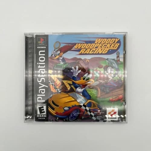 Woody Woodpecker Racing Sony PlayStation 1, PS1, 2000 Complete Tested with Reg.