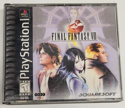 Final Fantasy VIII 8 (Sony PlayStation 1, PS1) Black Label, Complete CIB, Tested
