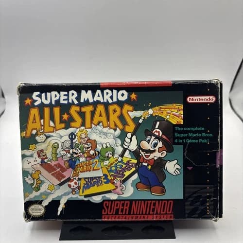Super Mario All Stars (Super Nintendo SNES) Complete in Box CIB 1993