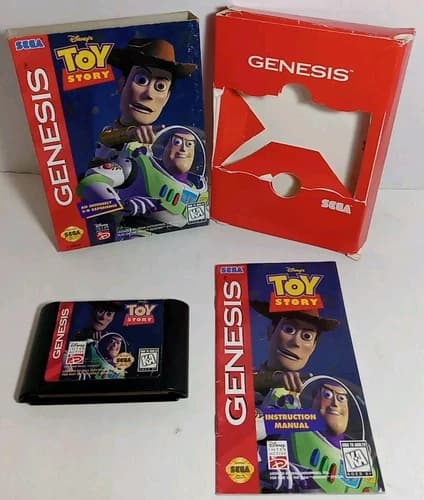 Disney's Toy Story (Sega Genesis) Complete CIB with Manual, Tested *READ*