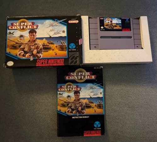 SNES Super Conflict CIB Complete With Manual Super Nintendo Entertainment System