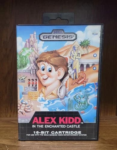 SEGA GENESIS ALEX KIDD IN THE ENCHANTED CASTLE - COMPLETE (TESTED & WORKING)