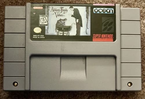 Addams Family Values Super Nintendo (SNES) Game Only Tested 1992 Authentic