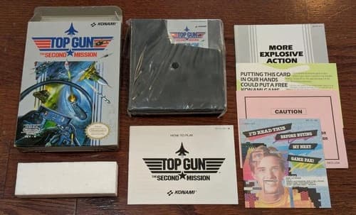 Top Gun: The Second Mission (Nintendo NES, 1989) Complete CIB - Great Condition!