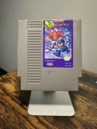 Mega Man 5 (Nintendo NES, 1992) Authentic Cartridge Clean Pins