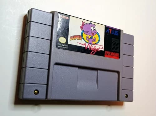 Widget SNES Game (1993). Cartridge Only. Authentic. Tested, Working. Good.
