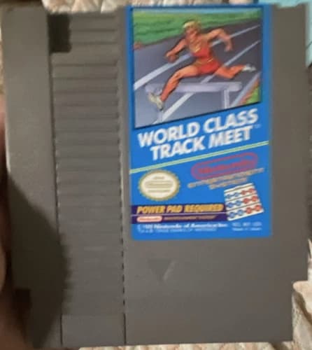 Nintendo World Class Track Meet NES Power Pad Required Sports Game 1989