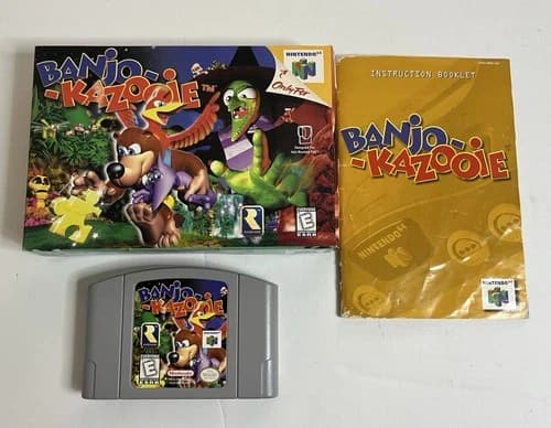 Banjo-Kazooie (Nintendo 64, 1998) CIB Complete w/ Manual Authentic & Tested N64