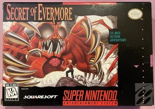 Secret of Evermore (Super Nintendo 1995) SNES CIB RARE