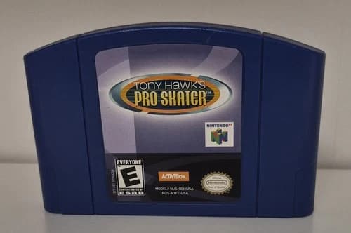 Tony Hawk's Pro Skater Nintendo 64 N64 Authentic Blue Cartridge - Tested & Works