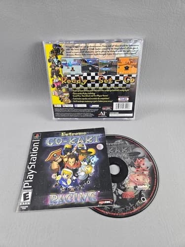 Extreme Go-Kart Racing PlayStation Video Game Multiplayer Kart PS1