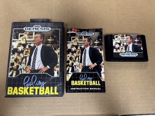 Pat Riley Basketball Original Sega Genesis Complete In Box CIB Great Shape