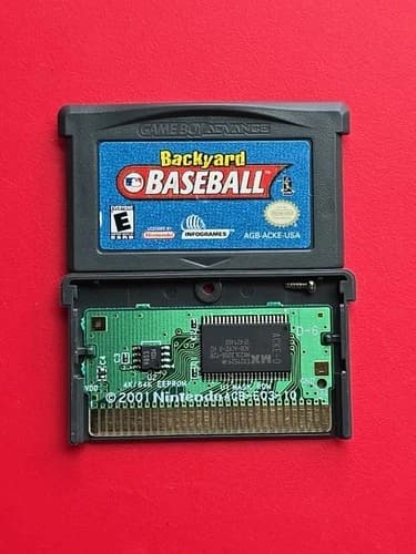 Backyard Baseball Game Boy Advance Nintendo GBA Authentic Saves MLB Pros as Kids