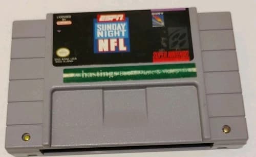 ESPN Sunday Night NFL Super Nintendo SNES Game Tested And Working