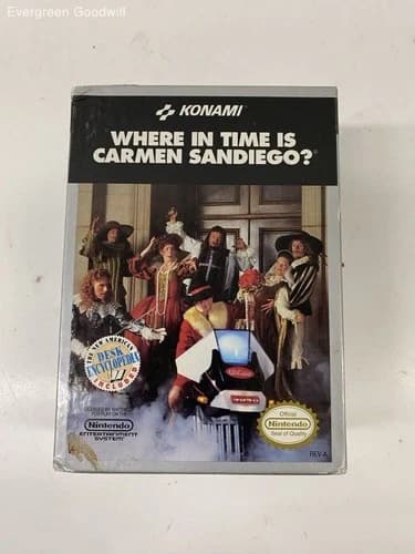 Nintendo Entertainment System (NES) educational game "Where in Time is Carmen