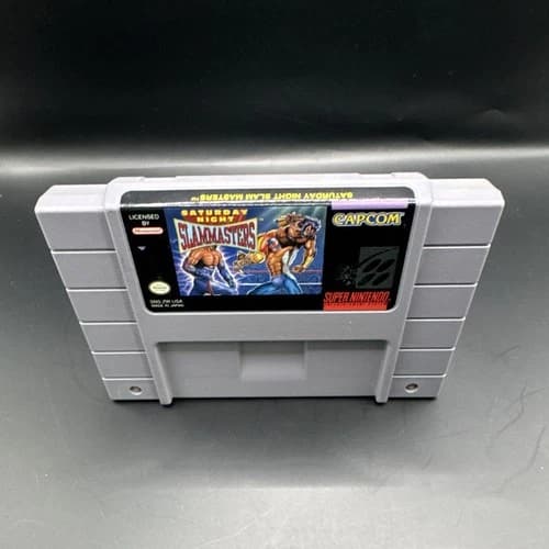 Capcom Saturday Night Slam Masters SNES Fighting Wrestling NTSC Super Nintendo