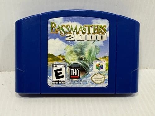 Bassmasters 2000 Nintendo 64, 1999 Blue Cartridge Only Tested Authentic