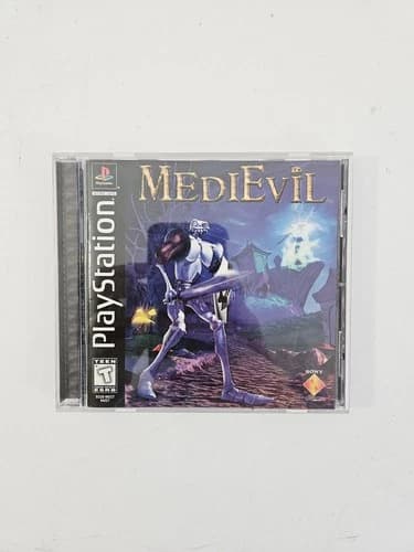 MediEvil (Sony PlayStation 1, 1998) PS1 Black Label Complete CIB w/ Manual